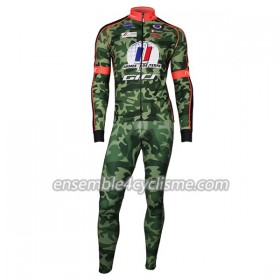 Maillot Cyclisme Manches Longues – Camo Armée – VTT Route – Homme – Polyester